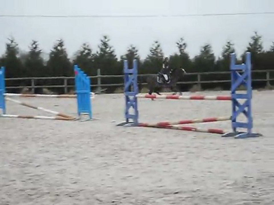 Hippique du CCE de Beaumont, Simbad et Gwen, Poney 2, le 4mars 2012