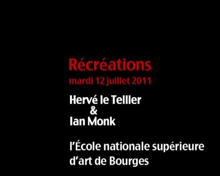 Lecture Oulipo, Hervé Le Tellier et Ian Monk aux Récréations 2011 à Bourges, les mille univers