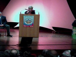 Monique Rubin lors du congrès 2012 de la F.N.S.C.M.F. sur l'ouverture du commerce le dimanche