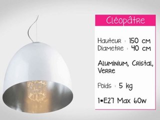 Suspension design blanche de Illumine Design - Cléopâtre