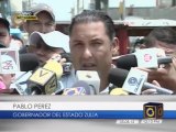 Gobernador Pablo Pérez lamentó hechos violentos en Cotiza