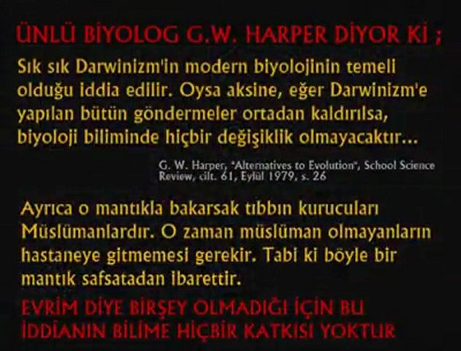 "EVRİMİ SAVUNUYORUM SAFSATASINA CEVAP