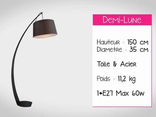 Lampadaire design noir de Illumine Design - Demi-Lune