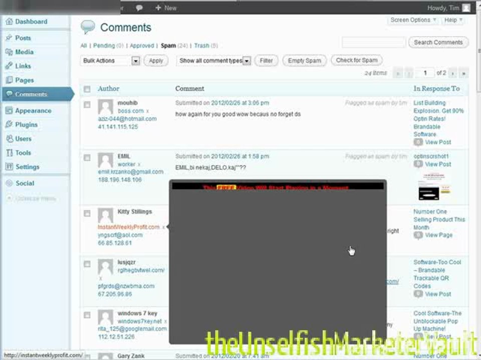 VIDEO - How To Use Blog Spam To Your Advantage