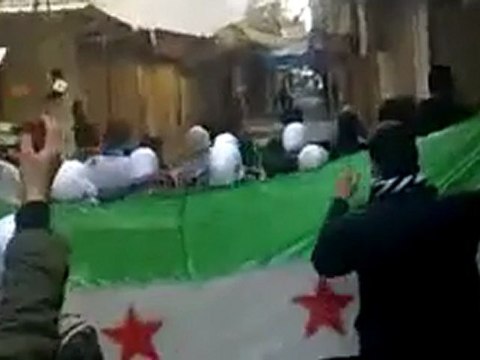 فري برس دمشق مظاهرة طلابية سوق عاصم نهر عيشة 5 3 2012