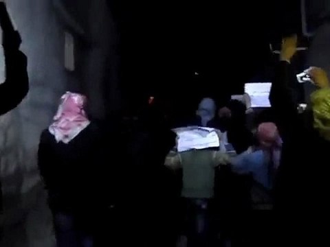 فري برس حلب المرجة مظاهرة مسائية في حي المرجة 5 3 2012