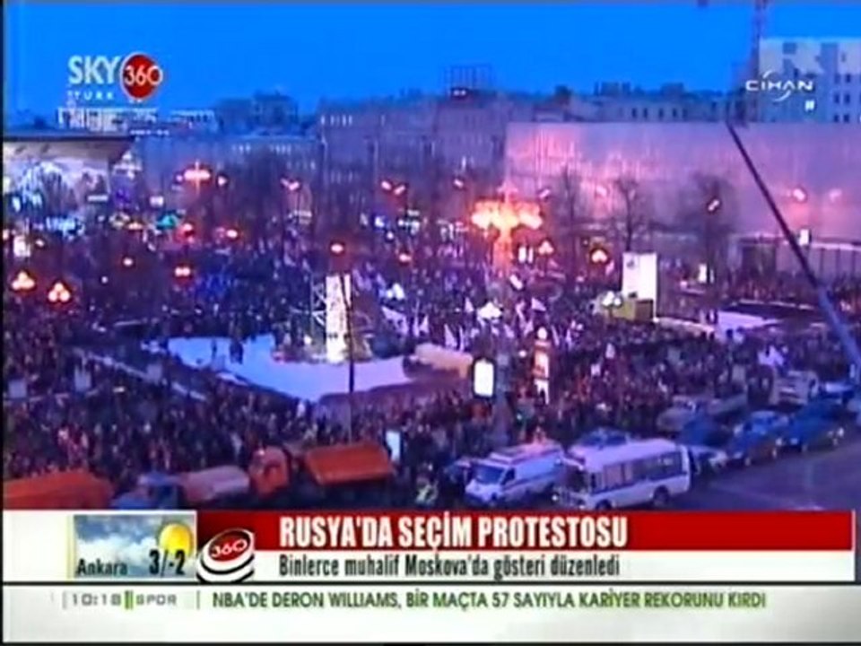 Rusya'da Seçim Protestosu