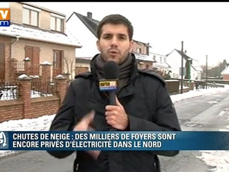 Neige : 22.000 foyers encore privés d'électricité dans le Nord
