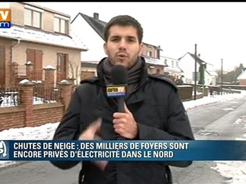 Neige : 22.000 foyers encore privés d'électricité dans le Nord