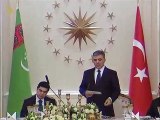 Cumhurbaşkanı Gül, Türkmenistan Devlet Başkanı Berdimuhamedov onuruna resmî akşam yemeği