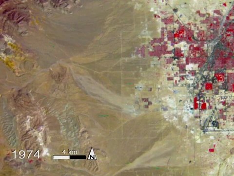 L'avancée de Las Vegas filmé par Landsat 5