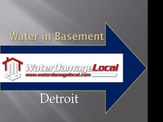 Detroit Water in Basement