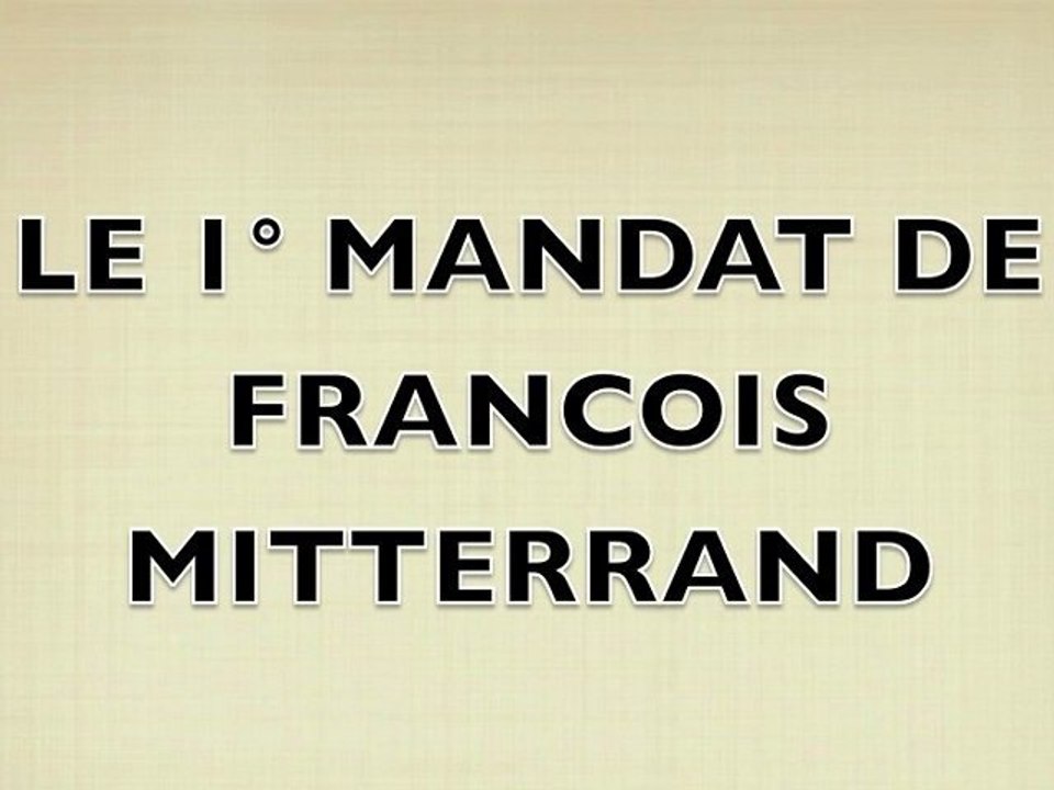 5° REPUBLIQUE (3° PARTIE)