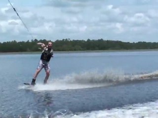 One-Armed Wakeboarder Lands Backroll