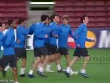 Entreno del Barça en el Camp Nou