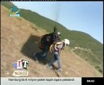tekirdağ yamaç paraşütü eğitim  uçuşları TGRT Televizyonunda