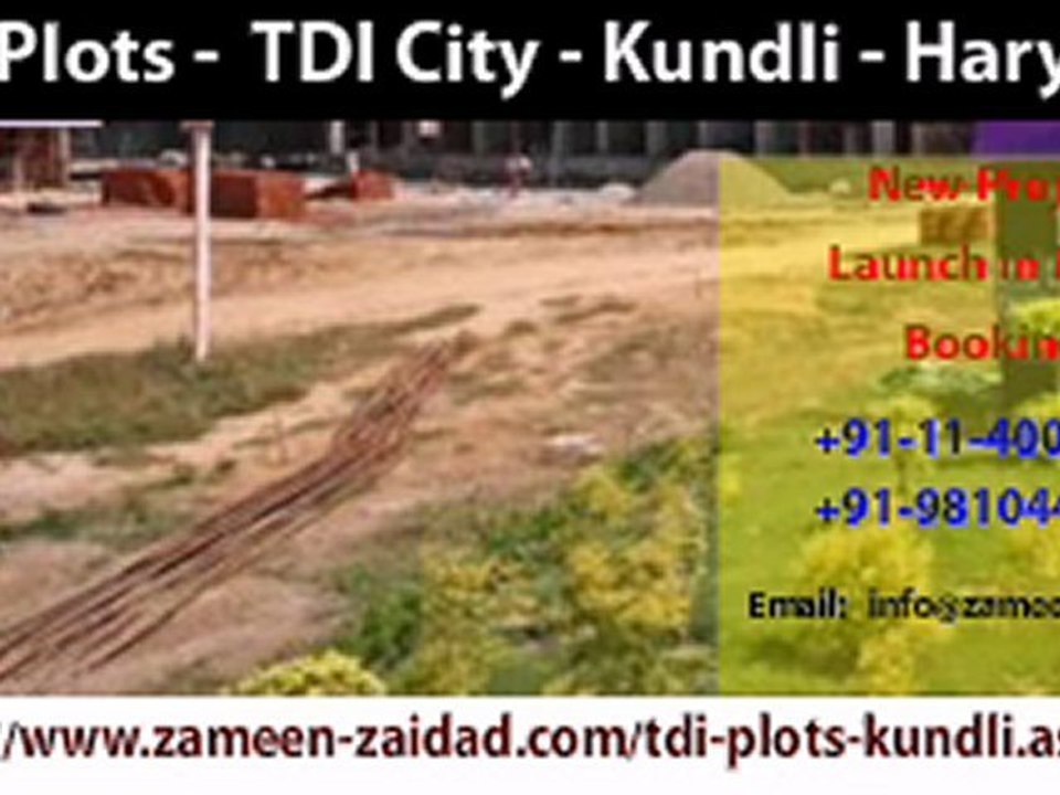 Plots Available in TDI City at Kundli Sonepat, Call - 9810445860