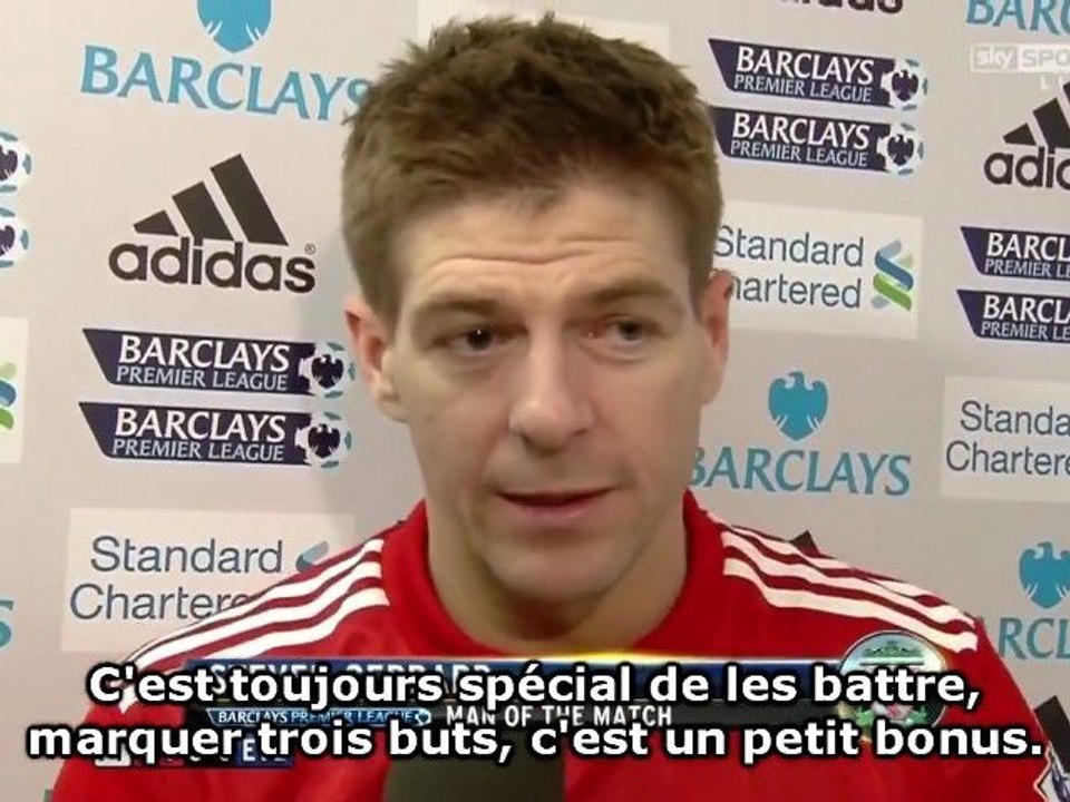 Gerrard remercie Luis Suarez après son triplé
