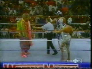 Ultimate Warrior vs Machoman WM 7 (commento di Dan Peterson) parte 1 di 4