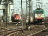 Eisenbahnverkehr Köln Gremberg mit HGK DE12 Mak 1024, Veolia BR185, BR294 und ATC BR186