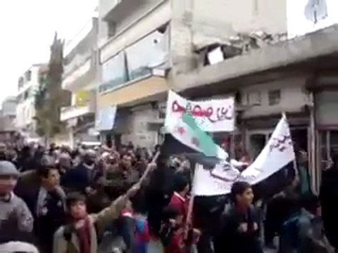 فري برس ادلب كفرتخاريم مظاهرة حاشدة نصرة للمدن المنكوبه 7 3 2012جـ1