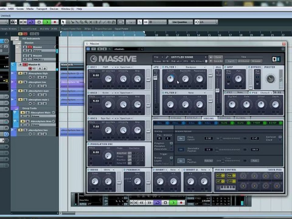 Making Atmosphere - Using Massive, Effects & Resampling - In Cubase 6