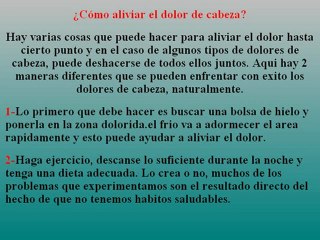 Trucos para curar el dolor de cabeza
