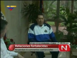 Imágenes del encuentro entre Chávez y Santos en Cuba