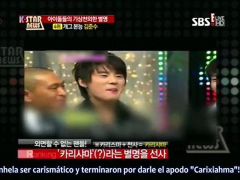 [SPfTVXQ] HD 120222 News - JYJ Junsu Idol Nickname (Sub. Español)