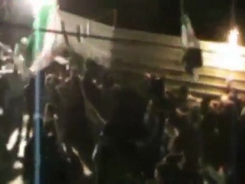 فري برس دمشق كفرسوسة مظاهرة مسائية حاشدة جامع علي 7 3 2012