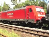 BR143 und BR185 vor dem Bf Bad Hönningen