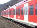 5x BR185, BR181, BR425, BR143 beim alten Bf Hatzenport a.d. Mosel