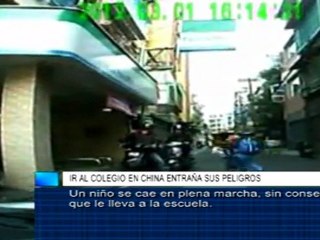 Ir al colegio en China entraña sus peligros