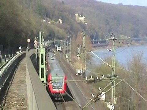 BR140 Doppeltraktion, BR101, BR460, BR146, BR643 Ortseingang Remagen