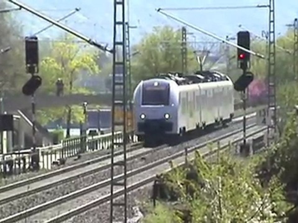 BR140, BR189, 3x BR185, 2x BR101, 2x BR143, 2x BR460 bei Oberwesel am Rhein