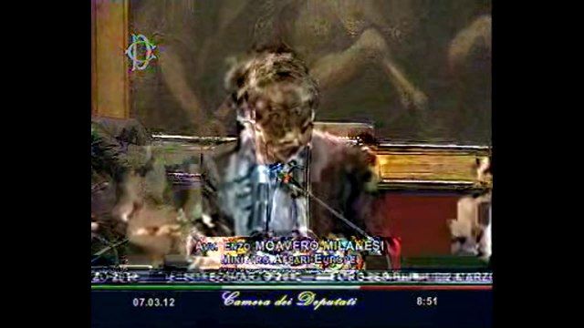 Roma - Comunicazioni del Ministro Enzo Moavero Milanesi (07.03.12)