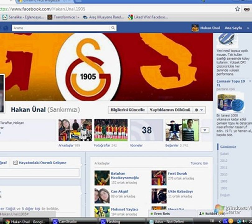 Facebook kendi bilgisayarımızda zaman tünelinden cıkma...