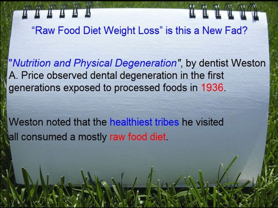 Raw Food Diet and Weight Loss Not a New Fad