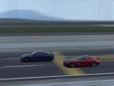 Gran Turismo 5 - Nissan GT-R Black Edition vs Mercedes SLS AMG at Special Stage Route X