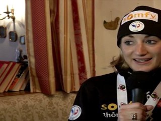Interview de Marie-Laure Brunet après sa médaille d'argent avant le relais