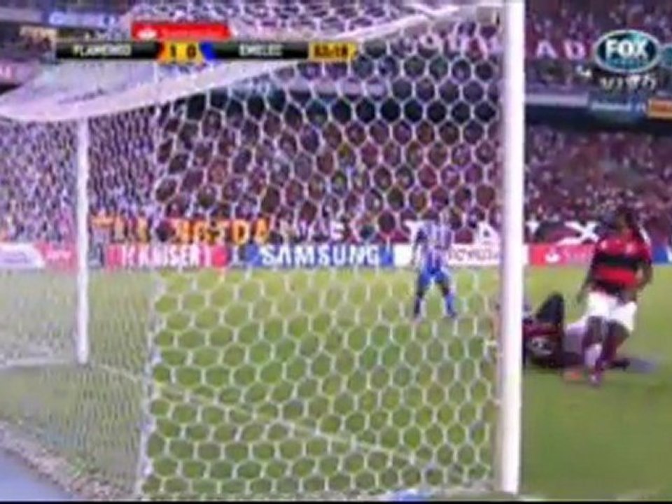 FLAMENGO 1-0 EMELEC Goal Vagner Love Highlights 09.03.2012