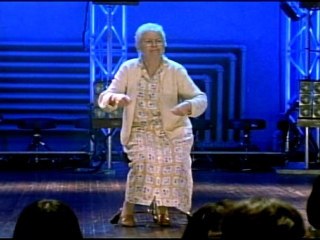 Old Lady Air Drumming