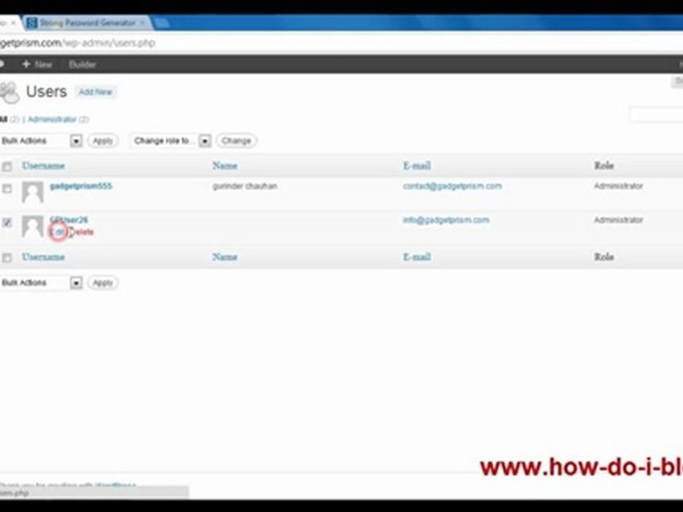 Reset Wordpress Password