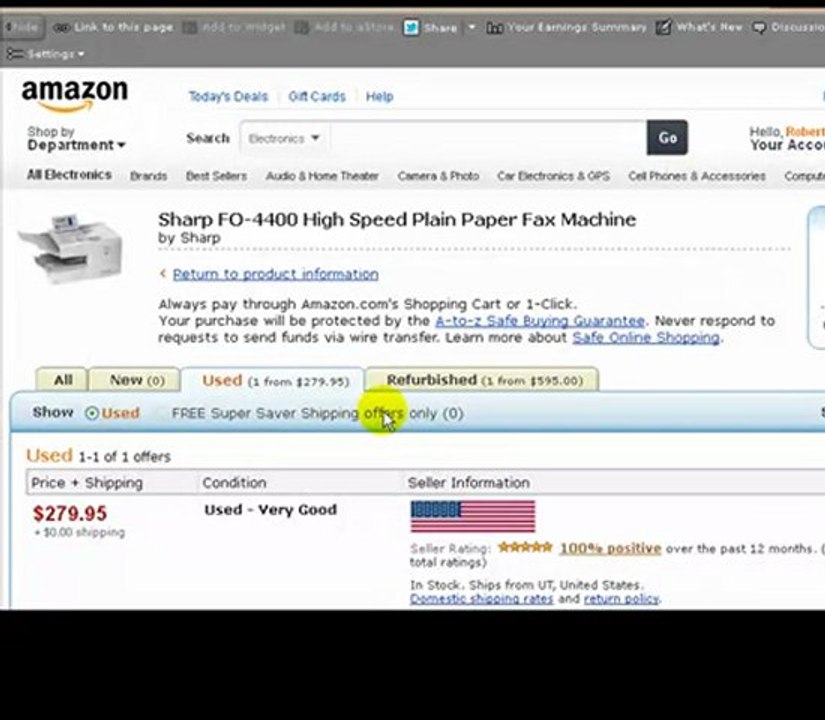 Sharp FO-4400 High Speed Plain Paper Fax Machine