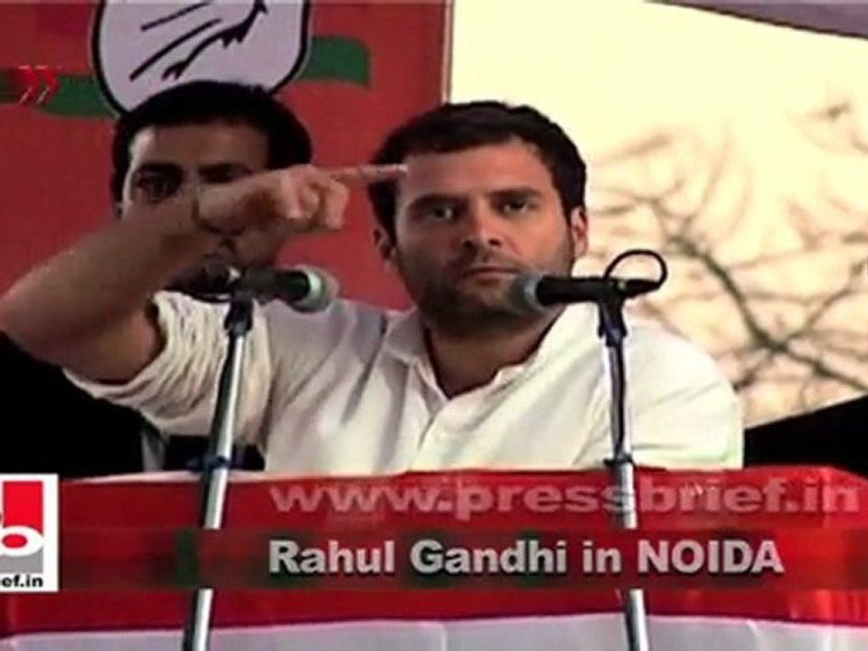Rahul Gandhi in Noida talks about the double-speak of BJP on corruption