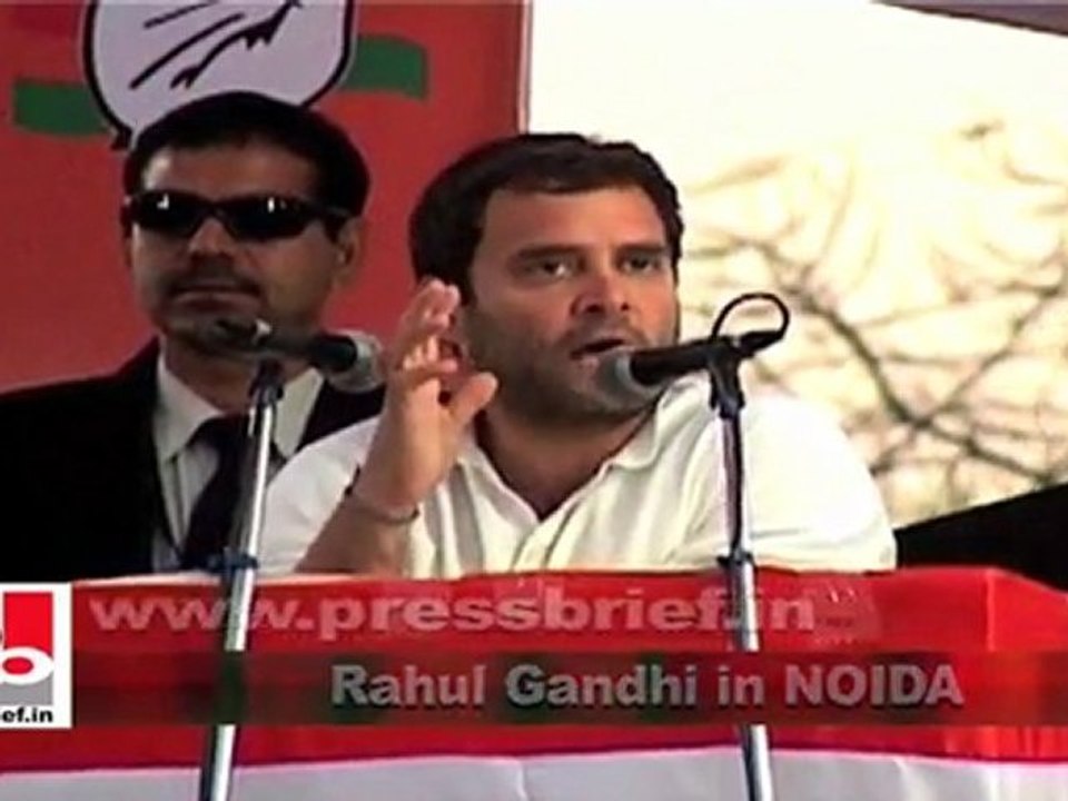 Rahul Gandhi in Noida talks about misrule of non-Congress parties in UP