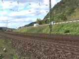BR143, 2x BR185, 4x BR152, BR425 beim Bf Leutesdorf am Rhein