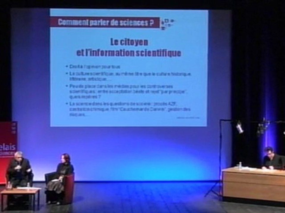 Conférence 1/03/2012 "Grand Témoin" ANTONIO FISCHETTI : COMMENT PARLER DE SCIENCES ?