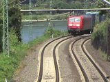 Rurtalbahn Railpool BR185, Railion BR185, DBAG BR185, BR145 bei Assmannshausen