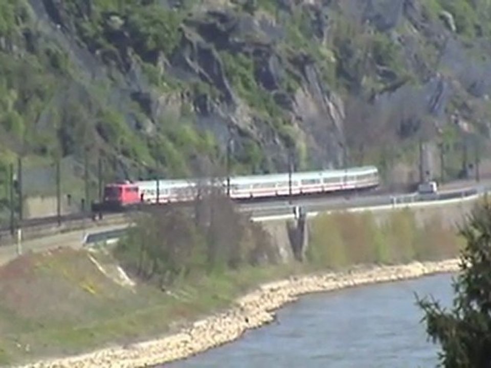 BR115, Captrain BR186, Railion BR185, BR101, BR143 Oberwesel am Rhein